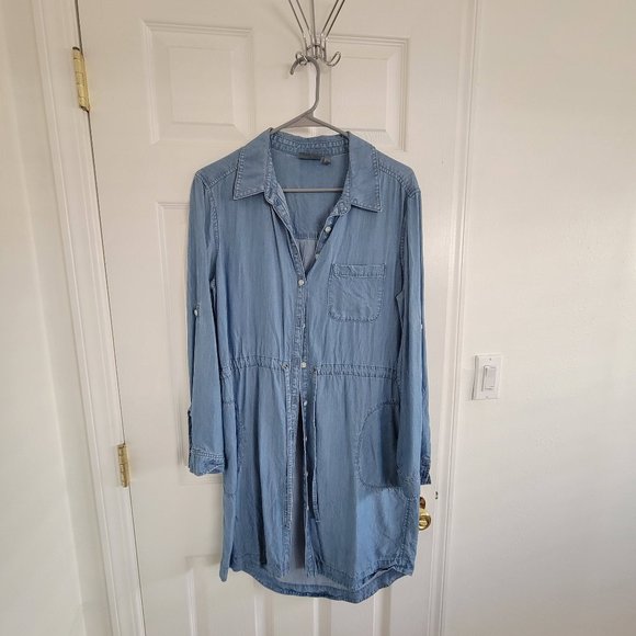 athleta denim dress Athleta | Dresses | Athleta Drawstring Denim Dress Size Medium